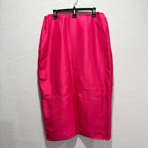 Vintage Jones New York 100% Silk  Fuchsia Pink Maxi Wrap Skirt Women’s 18W